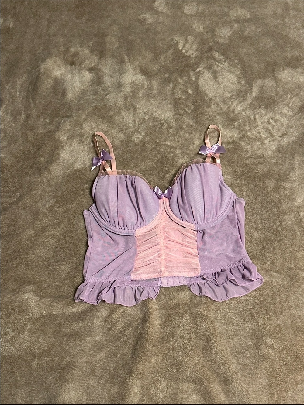 Sugar Thrillz Lavender Mesh Bralette